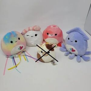 4 Squishmallow Bundle, 4 5"  (Small Stanley NOT included) PRICE REDUCED!